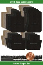 Custom Berber Carpet Mat Set for 2013-2022 Buick Encore w/Logo (4 pieces) #2TW