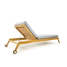 Gartenliege Rattan Jara studio-THP® A-grade Teakholz 217cm Premium Auflagen