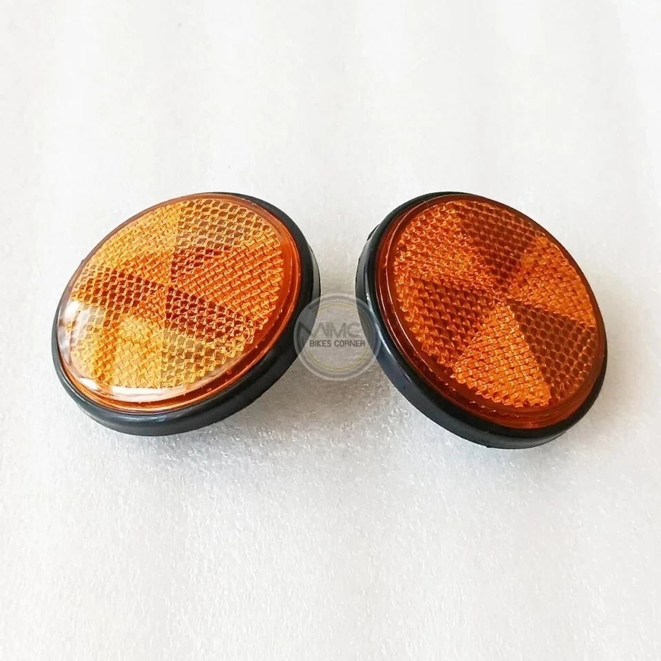 Reflectores de faros delanteros R5 naranja para Yamaha DT100 DT125 DT175 DT250 4 piezas Foto 3 de 4
