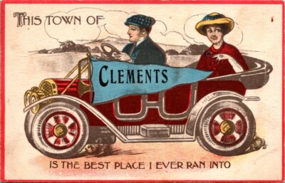 Postcard This Town of Clements Is The Best Place I Ever Ran Into