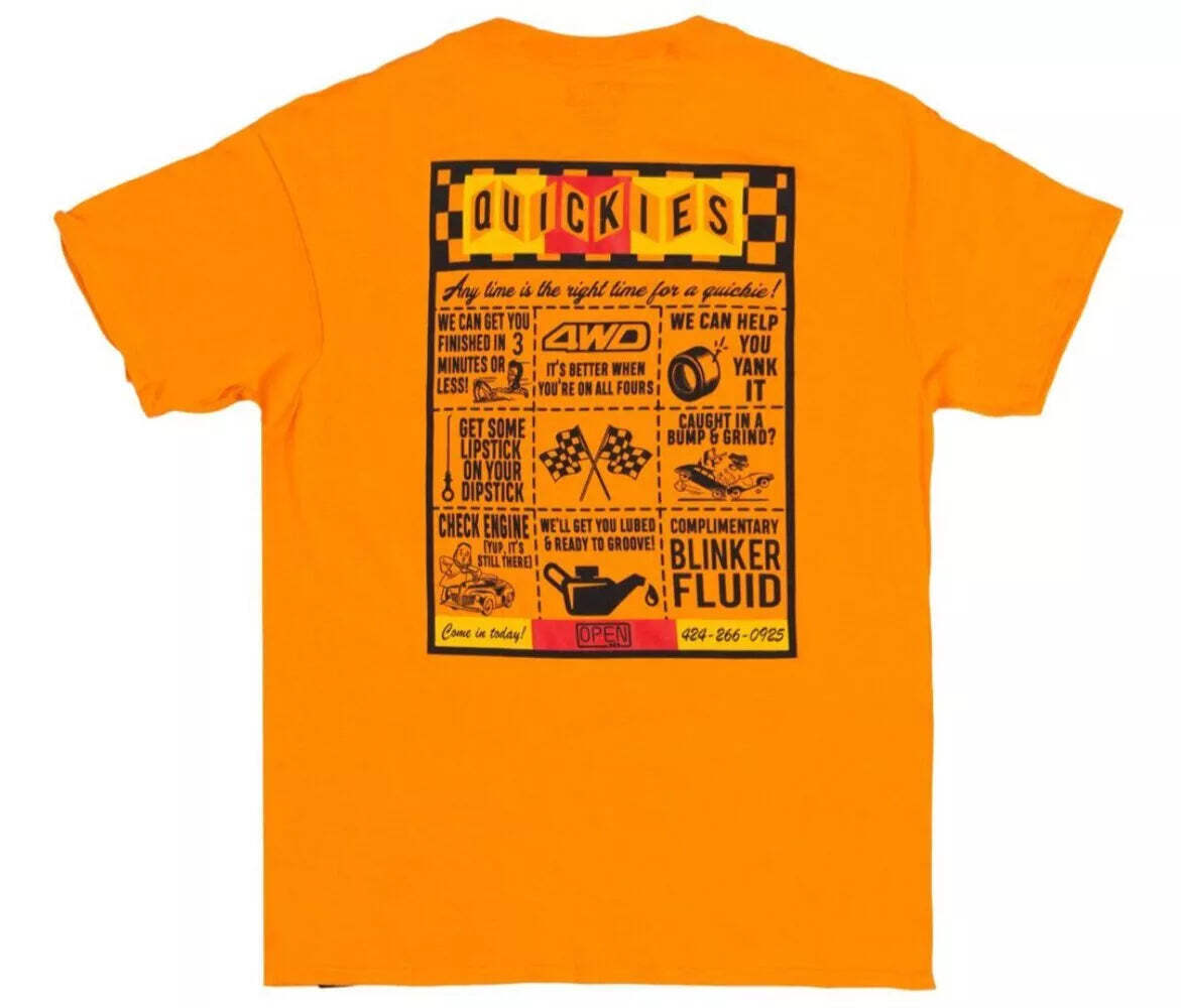 Открытая мужская футболка 925 Quickies Pit Stop Tangerine Унисекс