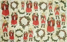 CARTA VELO DECOUPAGE FORMATO CM. 48X31   IMMAGINI  BABBO NATALE COD.DFV140
