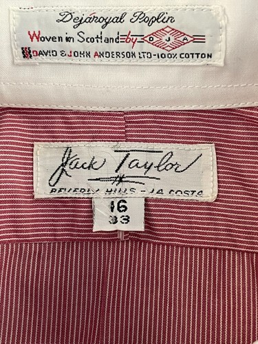 Jack Taylor Beverly Hills Red LS Men's Dress Shirt 16-33 100% Cotton NWOT - Picture 5 of 5