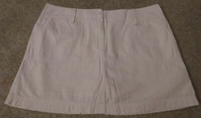 NEW NWT WOMENS 16 NEW YORK  COMPANY SKIRT SKORT SHORTS PINK STRIPE 100 COTTON
