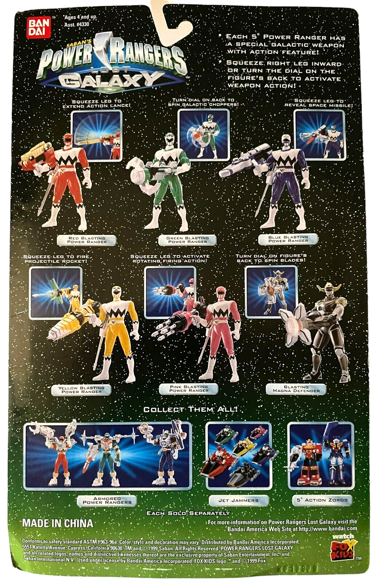 Mighty Morphin Lost Galaxy Green Blasting Power Ranger 1999 Action