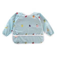 Baby Bib Long Sleeve Waterproof Bib Toddler Feeding Smock Machine Washable