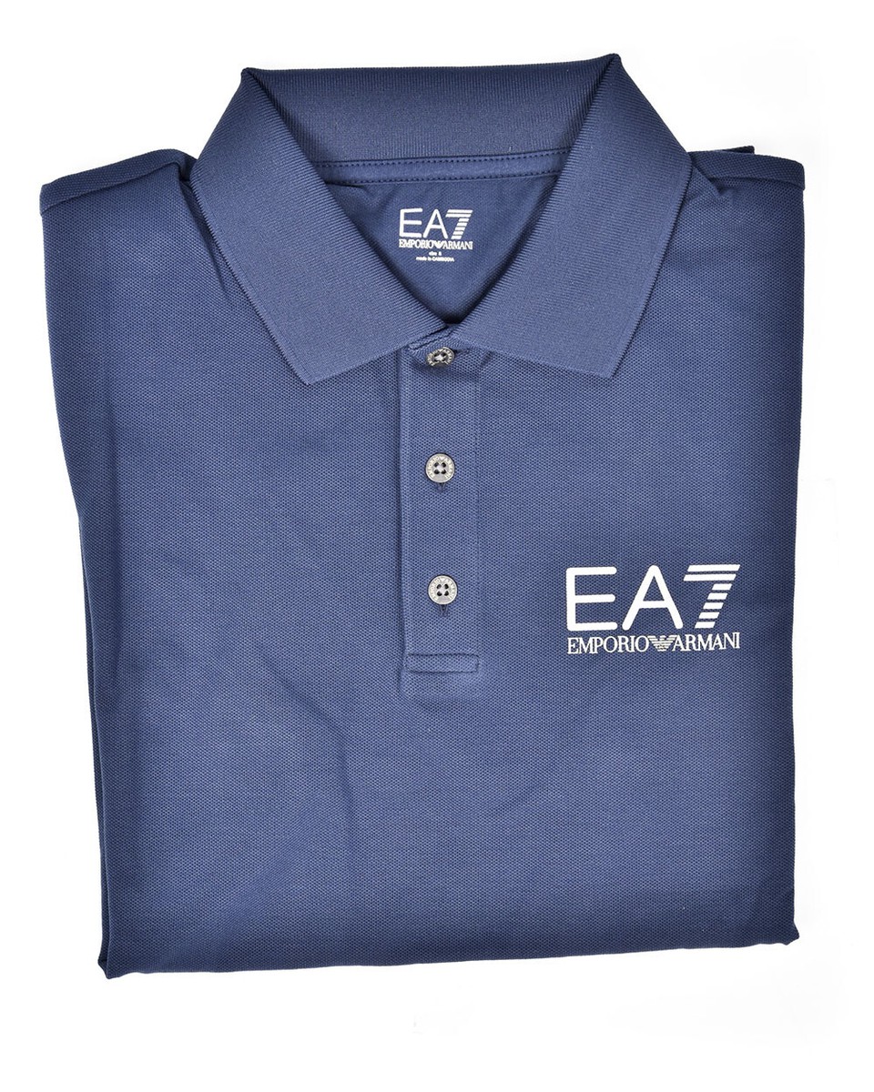 Emporio Armani EA7 Polo Shirt Cotton Man Blue 3ZPF52PJ04Z 1554 Sz