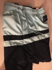 GEORGE Men  s Blue Block Short Swimwear Trunks Surfer Beach Size 2XL NEW