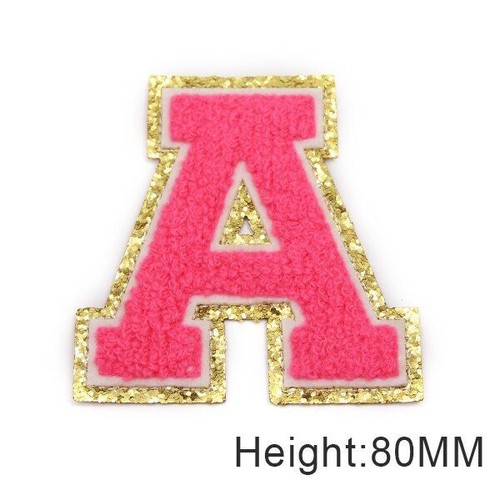 Chenille Letter Sequined Patches Pink Iron On Appliques Garment Craft Decor 1Pcs - Picture 14 of 58