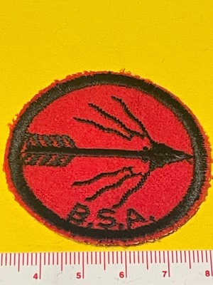 Vintage BLAZING ARROW 1940-52 Boy Scout Felt Patrol Badge PATCH BSA Red WHT/Blk