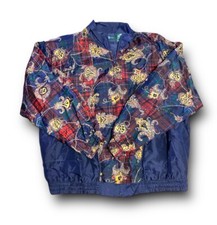 Vintage Hunt Club Satin Windbreaker Jacket Women's Medium Paisley Type Print
