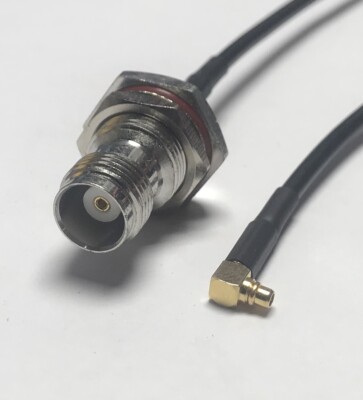 MMCX Male Angle to TNC Female Bulkhead RG174 Coaxial Pick Your Length USA Ship