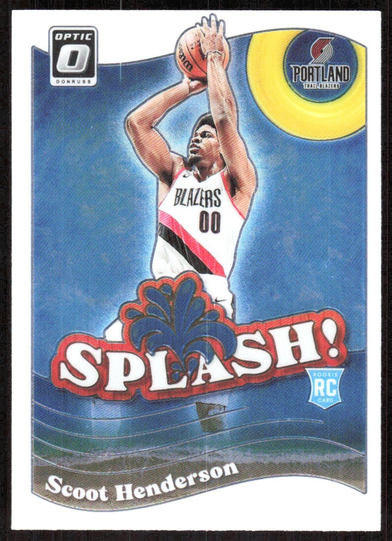 2023-24 10758D Donruss Optic Splash Scoot Henderson Rookie Portland Trail