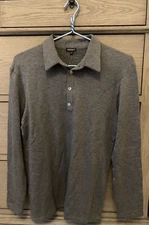 BLEUSALT Malibu Long Sleeve Dark Gray Polo sz 2 (M) Brand New $165