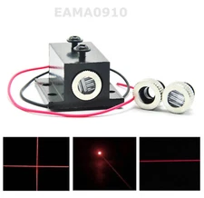 Focusable 650nm 5mW Red Laser Diode Module Dot/line/Cross caps w/ Heatsink