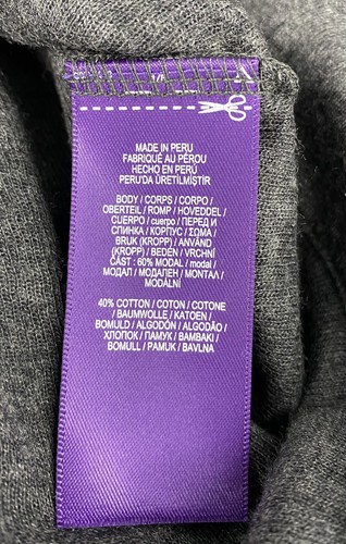 Ralph Lauren Purple Label Gray Cotton Blend Hooded Sweater Size Large - Picture 3 of 3