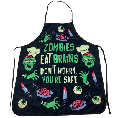 Zombies Eat Brains Don't Worry You're Safe Funny Halloween Brains Cooking