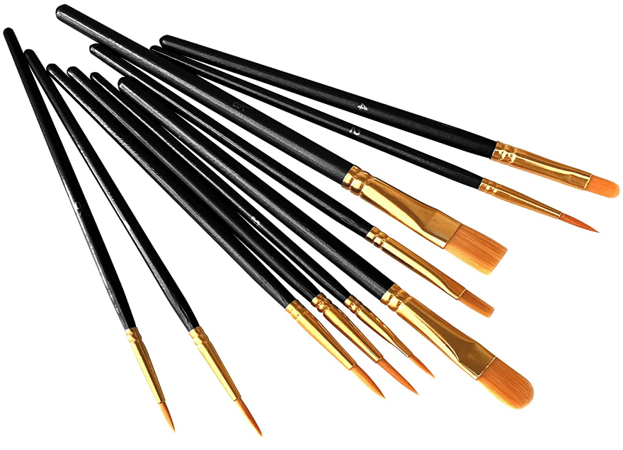 10 Pcs Miniature Model Paint Brushes Set Small Detail Art Brush Acrylic
