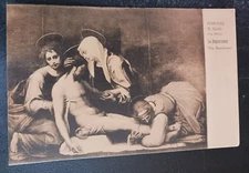 vtg postcard  Fra Bartolomeo la deposizione di Croce art italy