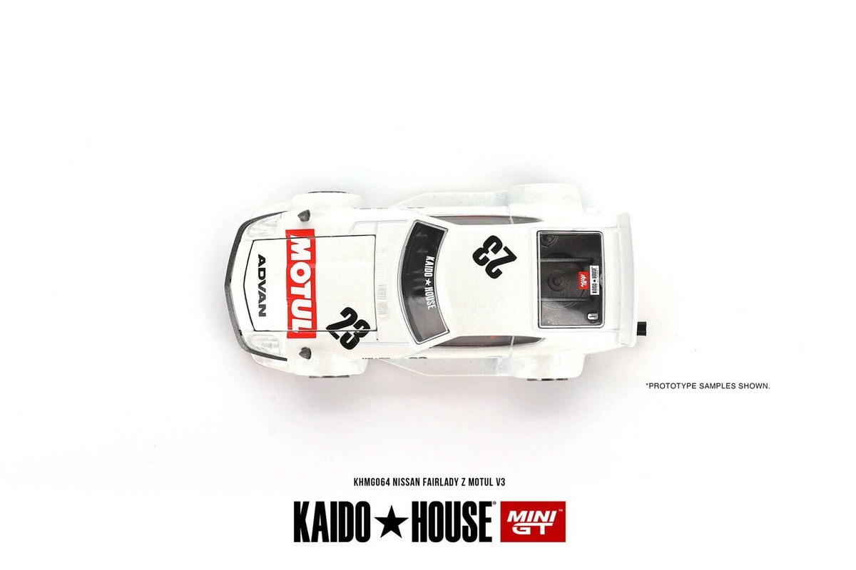 Mini GT 1:64 Scale Kaido House Datsun Fairlady Z Motul V3 White