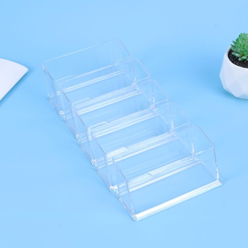 4 Pcs Porte-cartes De Visite Transparent Bureau Organisateur Business Case - Photo 10/11