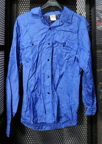 Vintage Helly Hansen Blue Lightweight Button Up Jacket Men's Medium M - Picture 1 of 3