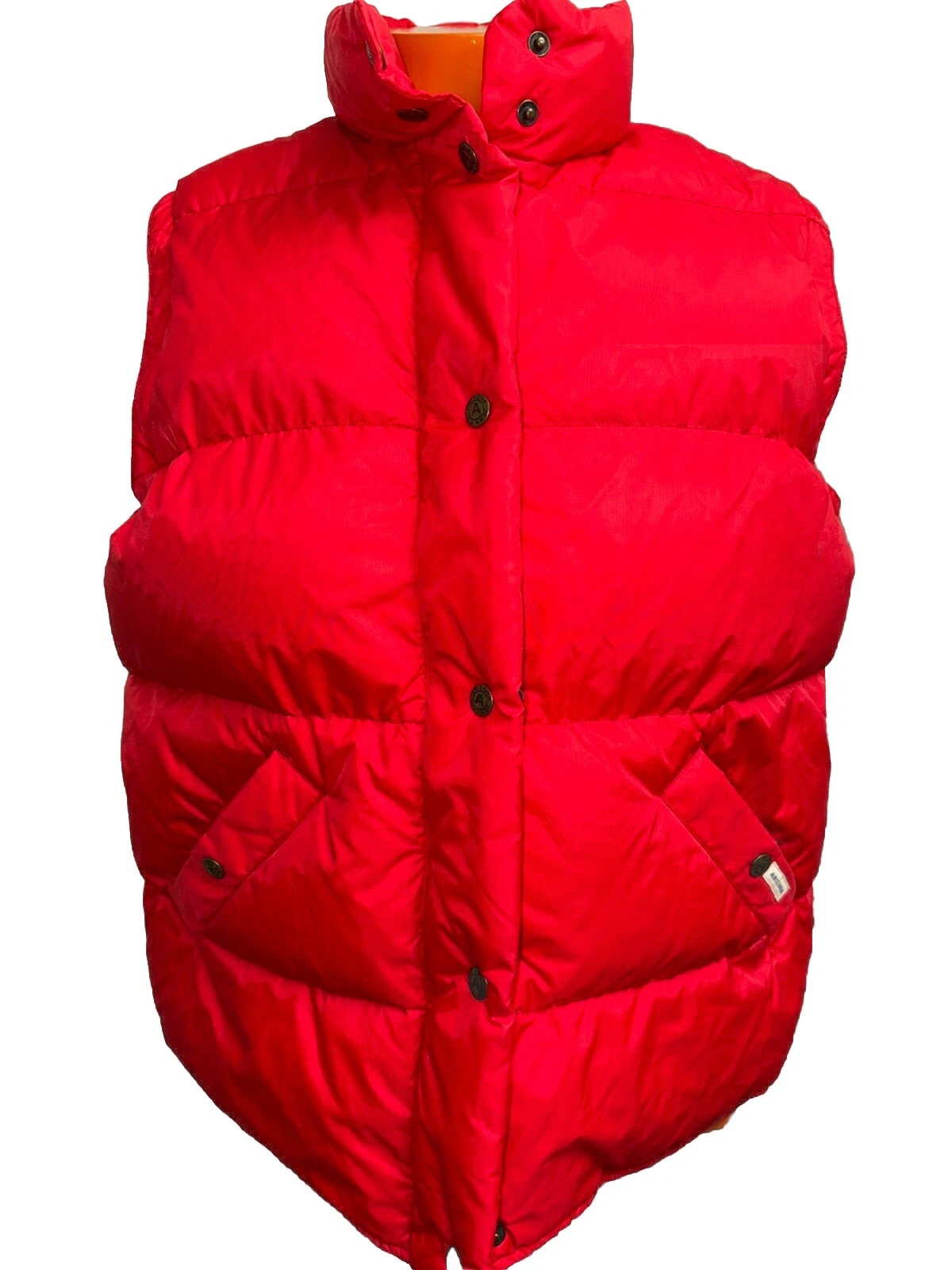 Arizona Puffer vest Adult Sz M Down fill waterfowl feathers Red Zip up Outdoors