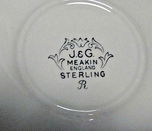 J & G Meakin England Sterling RENAISSANCE Salad/Soup Bowls White/Green Borders - Picture 5 of 6