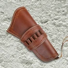 22/.45/.357/38CAL LEATHER SINGLE ACTION DRAW REVOLVER HOLSTER CHOOSE GUN MODEL