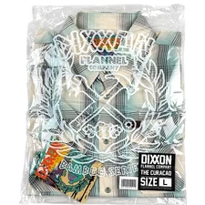 Dixxon Flannel  "The Curacao" Bamboo Men's LARGE Plaid Snap Short Sleeve Shirt