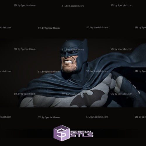 Batman and Bat Signal DC COMICS DIORAMA Kit modello resina 3D! UNPAINTED - Foto 3 di 5