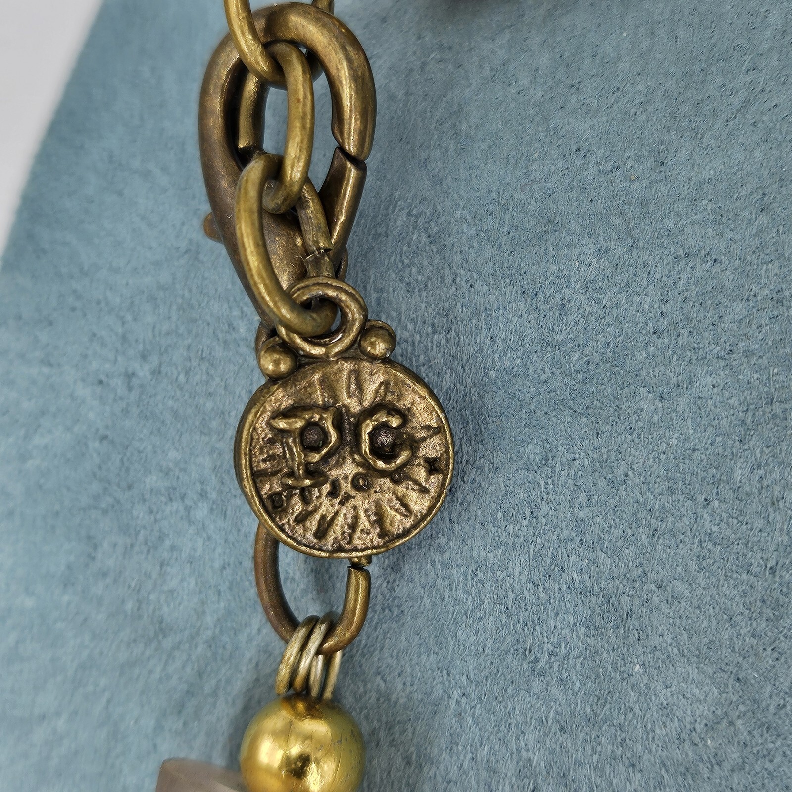 Chunky Necklace Statement Multi Chain Modernist U… - image 9