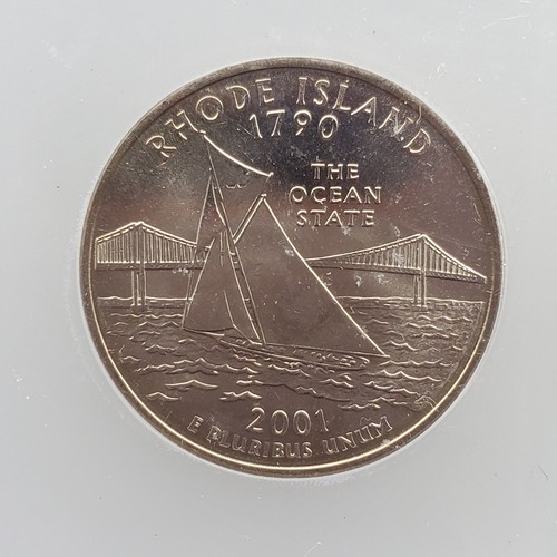 2001 D Rhode Island State Statehood Quarter Coin MS67 ICG #2 - Picture 2 of 4