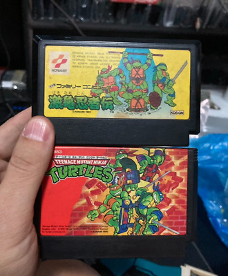 Famicom NES Game Official Cartridge TMNT 1,2 Konami