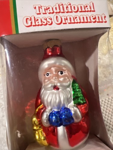 Glass Ornament - "SANTA" - by Christmas House - Collectible New in Box - Picture 4 of 11