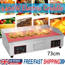 4400W Electric Griddle Hotplate Grill Hot Plate Kitchen Countertop Commercial UK