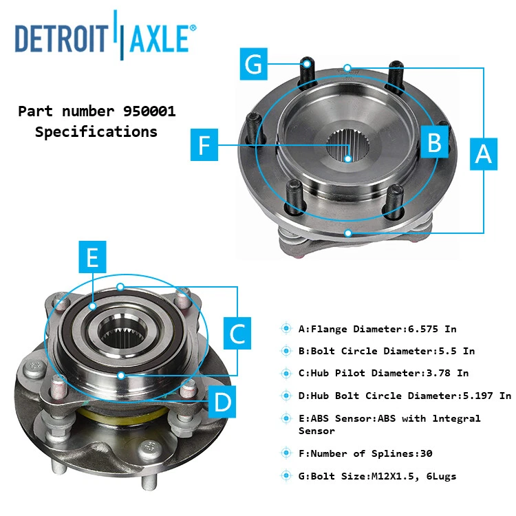 Подшипники и ступицы передних колес полного привода для 4Runner Tacoma FJ Cruiser Lexus GX460 GX470 - Изображение 3 из 4