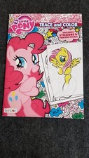 RARE MY LITTLE PONY Trace  Color /w Stickers  Tracing Pages Book KIDS' U.S.A.