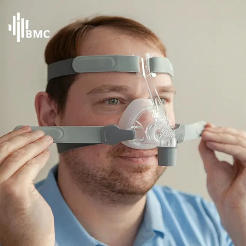 Genuine BMC CPAP Nasal Mask with Adjustable Headgear for Sleep Apnea Size S M L - Picture 3 of 21