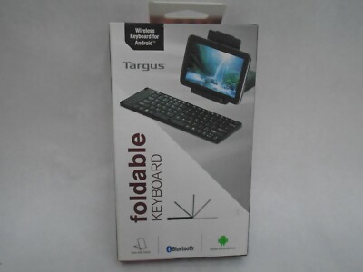 NEW TARGUS AKF001US FOLDABLE KEYBOARD FOR ANDROID DEVICES TABLET PHONE W STAND