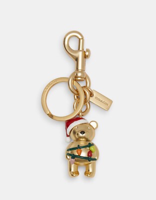 Coach Snowman 3D Bear Bag Charm Metal With Enamel CN573/CN572 New