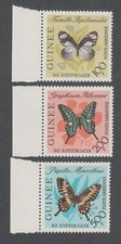 Guinée -Timbres neufs** - PA N° 32 à 34 - Papillons