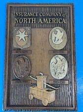 Insurance Company of North America Sign countertop display Original vintage