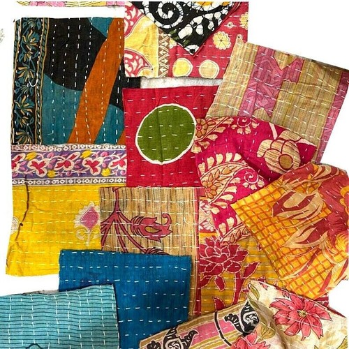 Mesa de comedor kantha 100 % algodón, servilletas de cocina al por mayor lote de juegos de servilletas. - Imagen 3 de 5