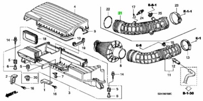 HONDA 17228-PZX-000 S2000 AP2 Air Intake Hose Tube F22C Genuine