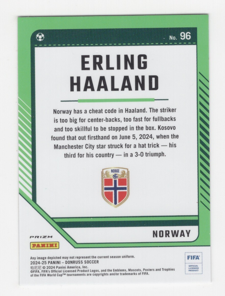 ERLING HAALAND ハーランド PANINI DONRUSS /25 2024-25 Donruss Soccer Pitch Kings RED Erling Haaland Norway