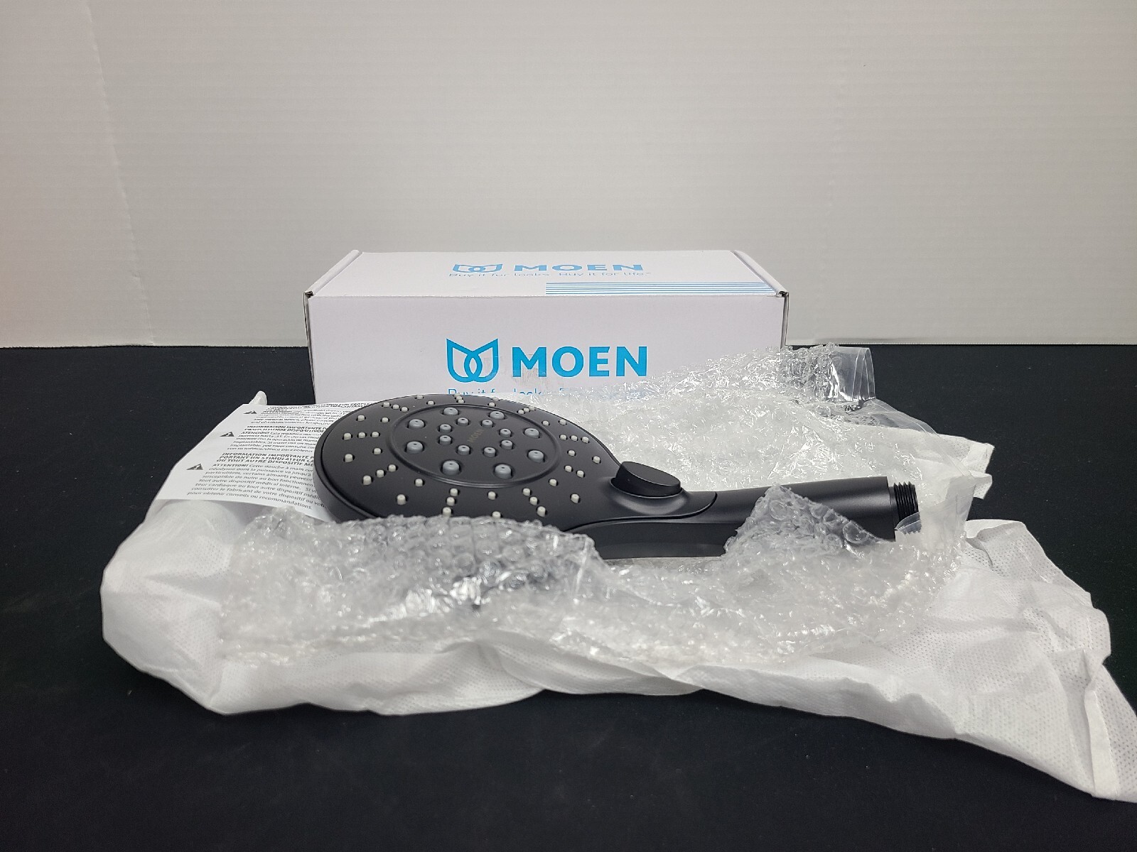 Moen 187054BL Matte Black EcoPerformance Handshower Handheld Shower Bin295 eBay