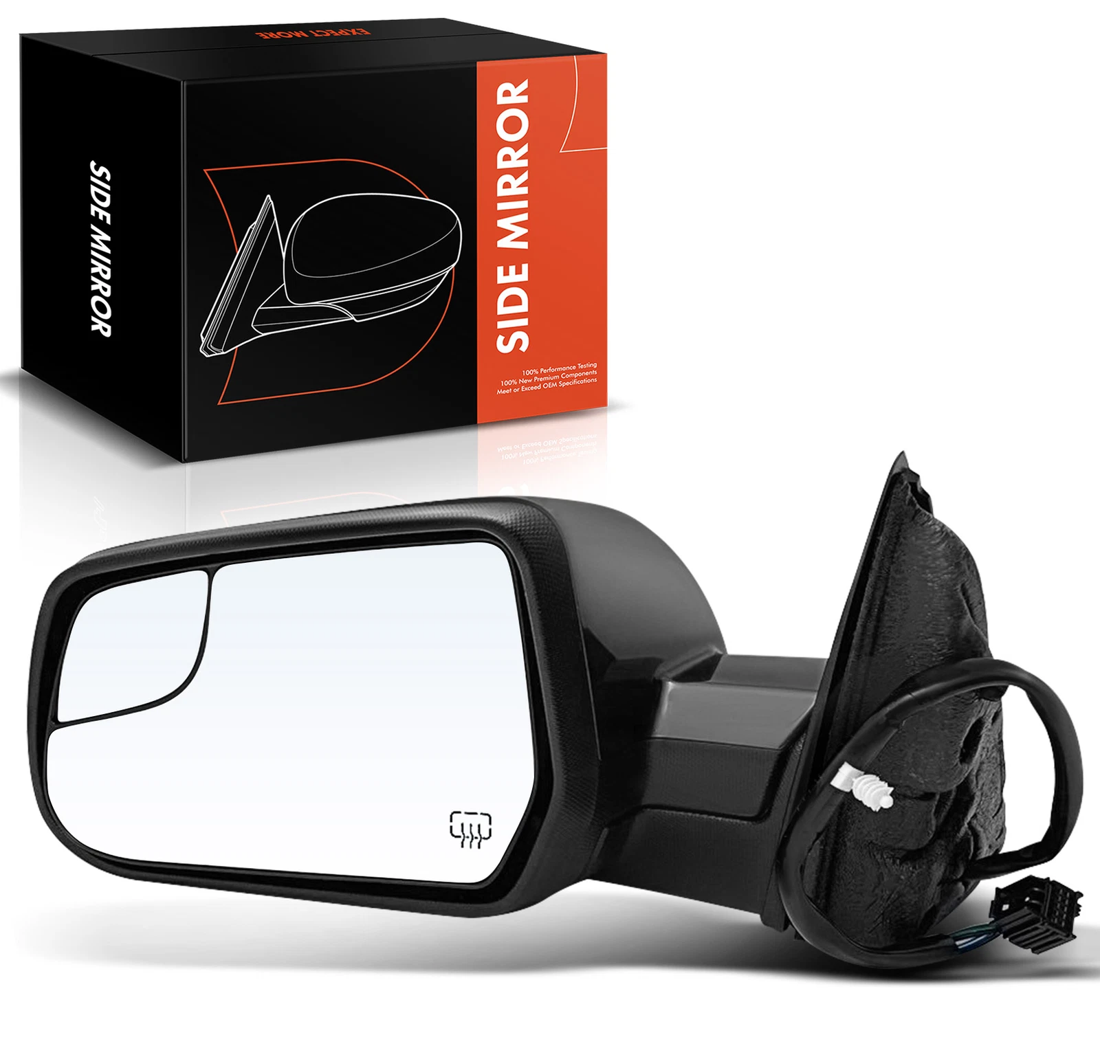 Driver Left Black Power Heated Mirror for Chevy Equinox GMC Terrain 2010-2017