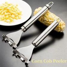 2 Pcs Corn Cob Peeler Stripper Efficient Stainless Steel Kitchen Tool