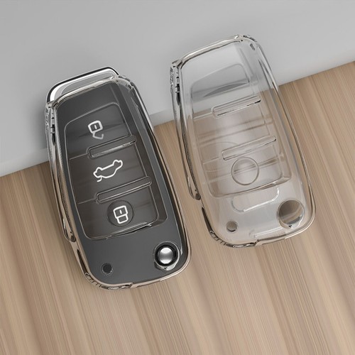 Transparent Clear Car Key Fob Case Shell Cover For Audi A1 A3 S3 Q3 Q7 ...